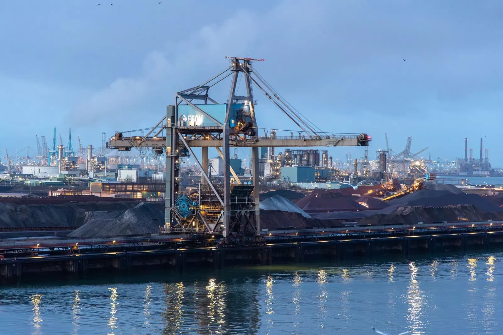 Industrial harbour at Europoort, Rotterdam
