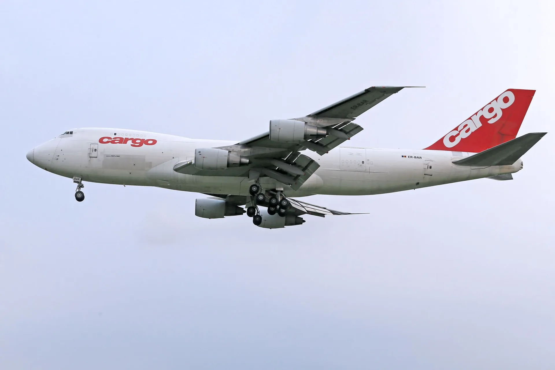 Cargo aircraft taking off