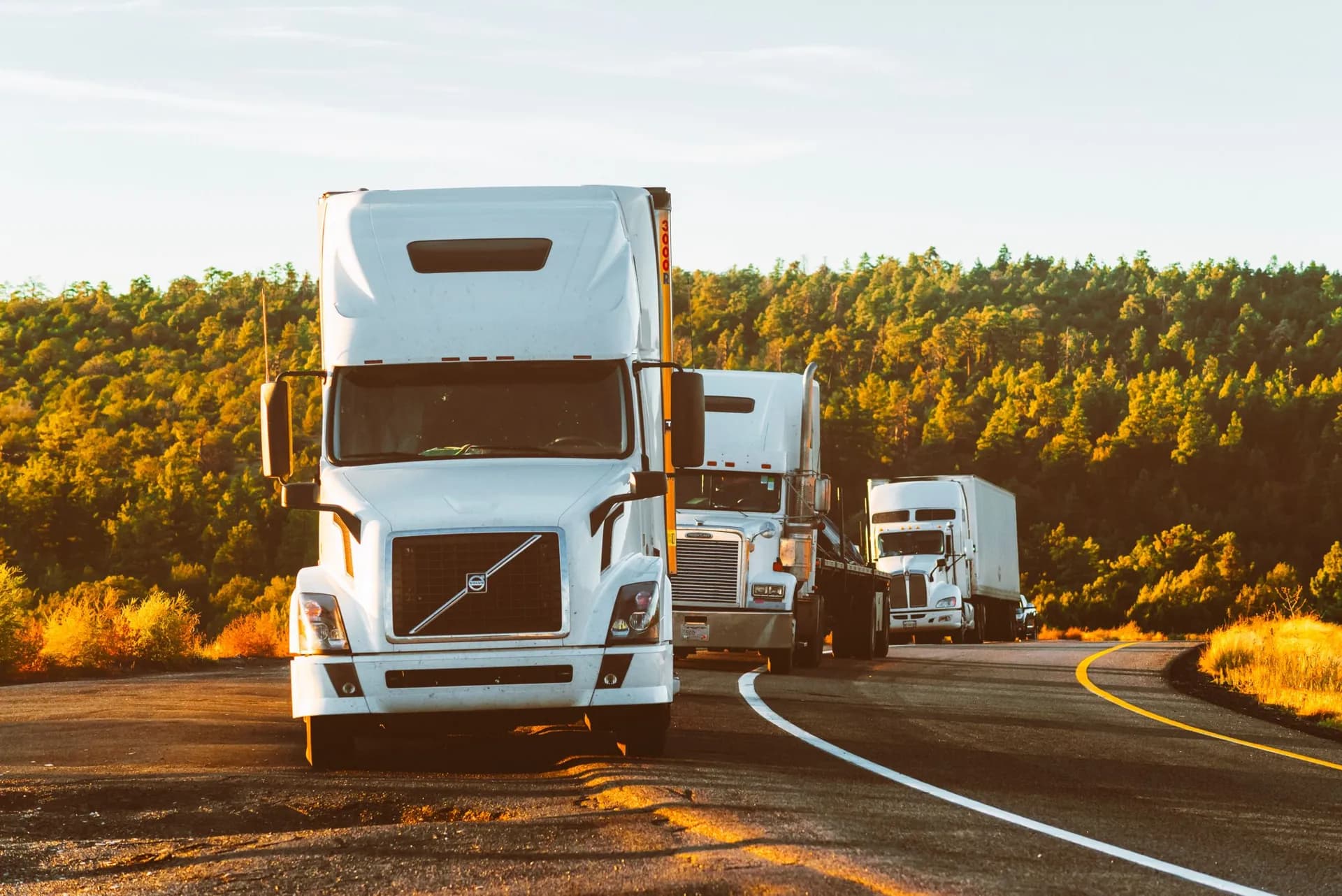 Semi-truck on the highway